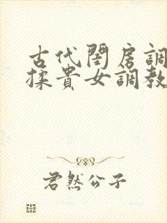 古代闺房调教h揉贵女调教记