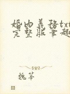 婚内义务txt完整版笔趣阁