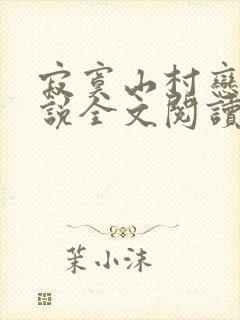 寂寞山村恋上小说全文阅读封面