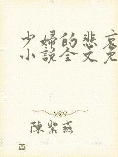 少妇的悲哀榆木小说全文免费阅读笔趣阁下载