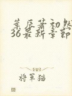 叶辰萧初然7136最新章节更新