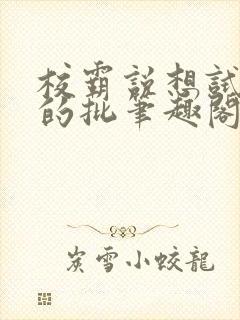 校霸说想试试我的批笔趣阁txt