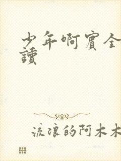 少年啊宾全文阅读