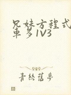 兄妹方程式多R车多1V3