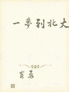 一梦到北大封面