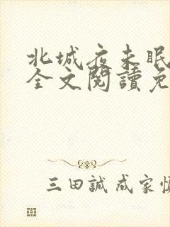 北城夜未眠小说全文阅读免费