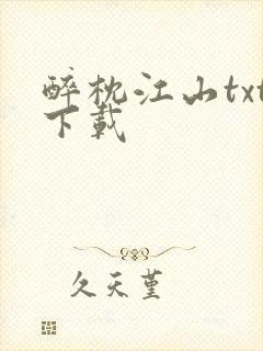 醉枕江山txt下载