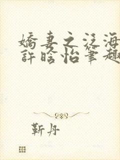 娇妻之泛海之舟许晗怡笔趣阁封面