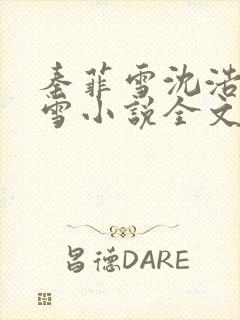 秦菲雪沈浩秦菲雪小说全文免费阅读求书