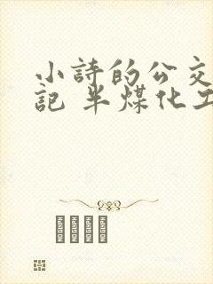 小诗的公交车日记 半煤化工