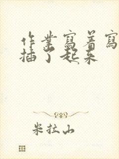 作业写着写着就插了起来