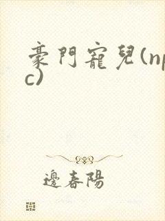 豪门宠儿(npc)封面