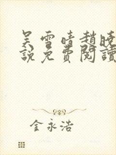 吴雪晴赵晓东小说免费阅读