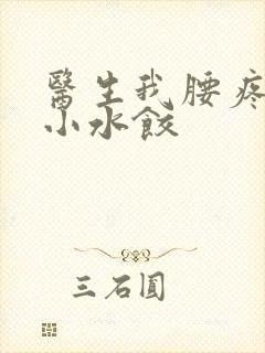 医生我腰疼肉馅小水饺封面