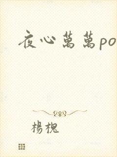 夜心万万po封面