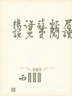 杨洛苏轻眉笔小说免费阅读