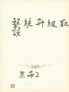 系统升级取液小说