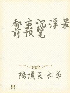 都市沉浮最快超前预览封面