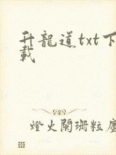 升龙道txt下载