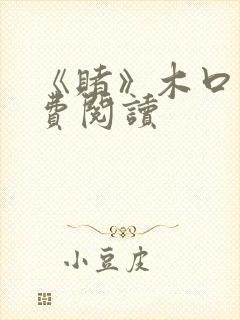 《赌》木口银免费阅读封面