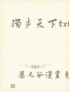 独步天下txt封面