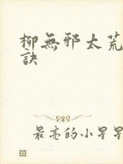 柳无邪太荒吞天诀封面