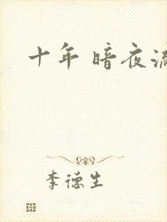 十年 暗夜流光封面