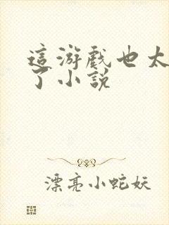 这游戏也太真实了小说封面