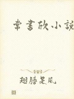 常书欣小说封面