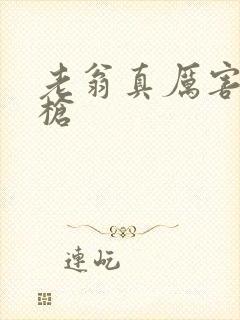 老翁真厉害不倒枪封面