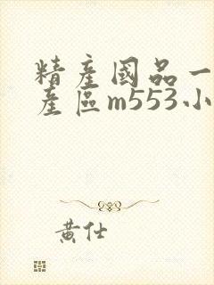 精产国品一二三产区m553小说封面