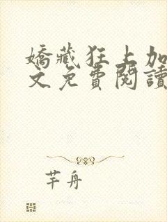 娇藏狂上加狂全文免费阅读笔趣阁