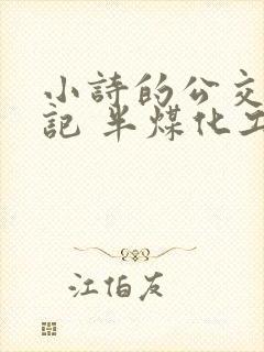 小诗的公交车日记 半煤化工