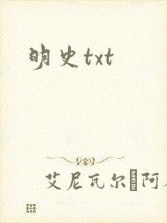 明史txt