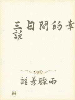 三日间的幸福小说封面