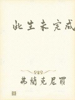 此生未完成