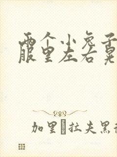 两个小兔子在衣服里左右晃