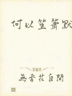 何以笙箫默小说