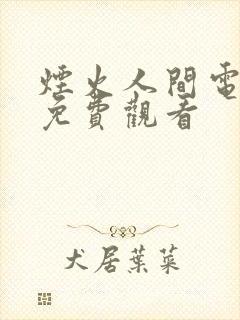 烟火人间电视剧免费观看