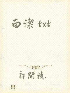 白洁 txt封面