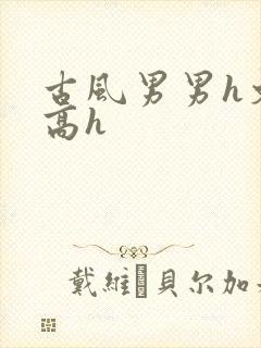 古风男男h文肉高h封面