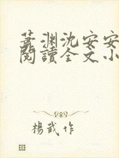 萧渊沈安安免费阅读全文小说