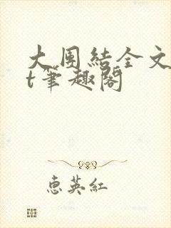 大团结全文txt笔趣阁封面