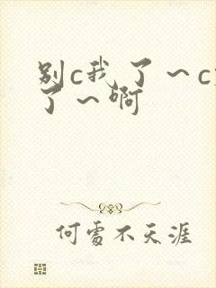 别c我了～c烂了～啊