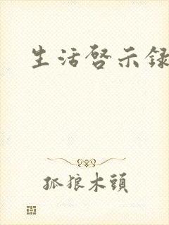 生活启示录结局封面