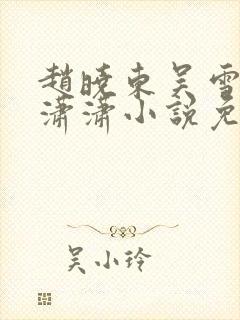 赵晓东吴雪晴王潇潇小说免费阅读