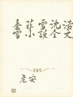 秦菲雪沈浩秦菲雪小说全文免费阅读求书