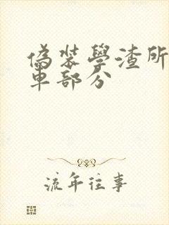 伪装学渣所有开车部分