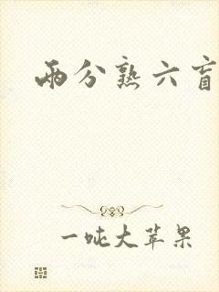 两分熟六盲星封面