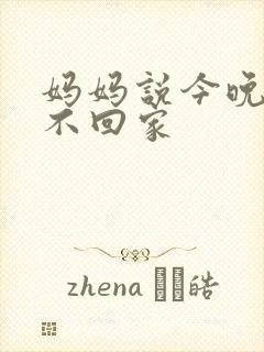 妈妈说今晚爸爸不回家封面